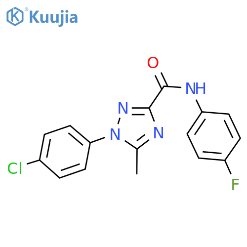 1-(4-CHLOROPHENYL)-N-(4-FLUOROPHENYL)-5-METHYL-1H-1,2,4-TRIAZOLE-3-CARBOXAMIDE structure