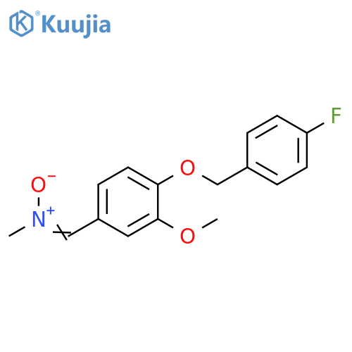 ((4-[(4-FLUOROBENZYL)OXY]-3-METHOXYPHENYL)METHYLENE)(METHYL)AMMONIUMOLATE structure