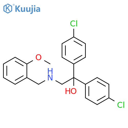 1,1-BIS(4-CHLOROPHENYL)-2-[(2-METHOXYBENZYL)AMINO]-1-ETHANOL structure