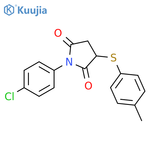 1-(4-CHLOROPHENYL)-3-[(4-METHYLPHENYL)SULFANYL]DIHYDRO-1H-PYRROLE-2,5-DIONE structure