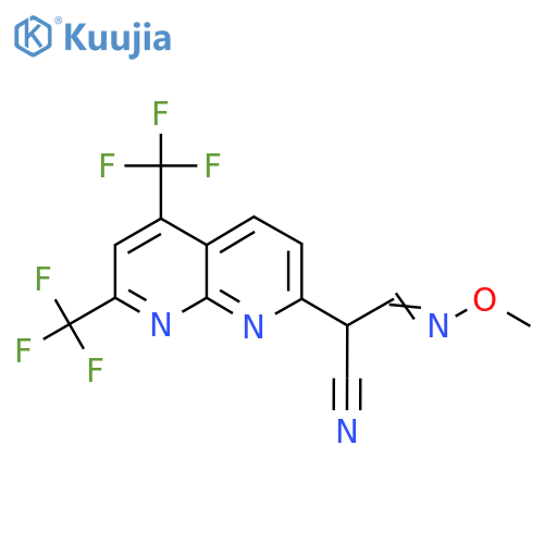 2-[5,7-Bis(trifluoromethyl)[1,8]naphthyridin-2-yl]-3-(methoxyimino)propanenitrile structure