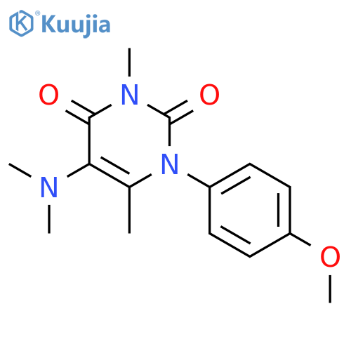 5-(dimethylamino)-1-(4-methoxyphenyl)-3,6-dimethylpyrimidine-2,4-dione structure