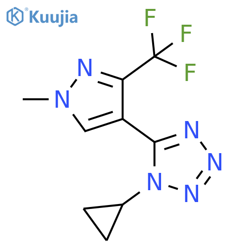 1-CYCLOPROPYL-5-[1-METHYL-3-(TRIFLUOROMETHYL)-1H-PYRAZOL-4-YL]-1H-1,2,3,4-TETRAAZOLE structure