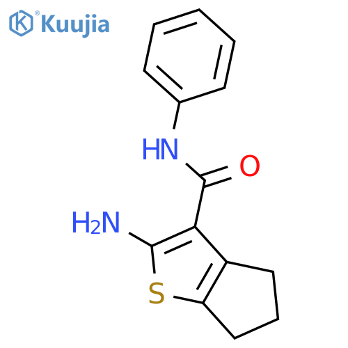 2-Amino-N-phenyl-5,6-dihydro-4H-cyclopentabthiophene-3-carboxamide structure