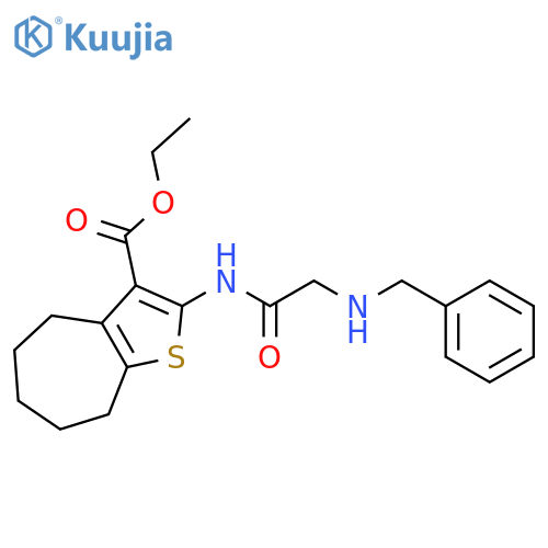 <br>ethyl 2-[(N-benzylglycyl)amino]-5,6,7,8-tetrahydro-4H-cyclohepta[b]thiophen e-3-carboxylate structure