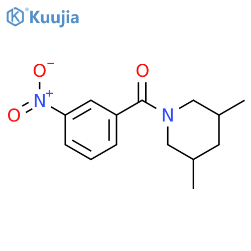(3,5-dimethylpiperidin-1-yl)(3-nitrophenyl)methanone structure