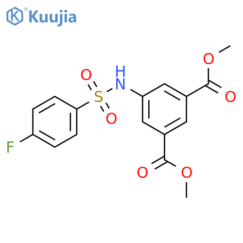 dimethyl 5-{[(4-fluorophenyl)sulfonyl]amino}benzene-1,3-dicarboxylate structure
