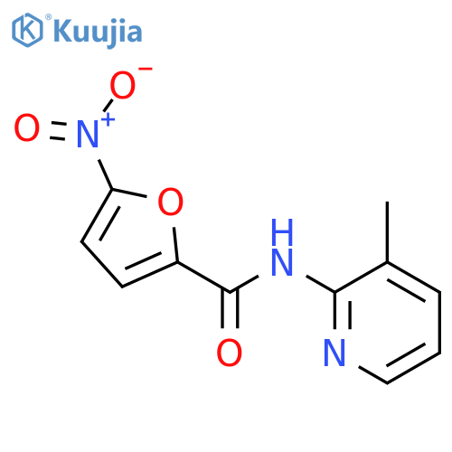 N-(3-methyl-2-pyridinyl)-5-nitro-2-furamide structure