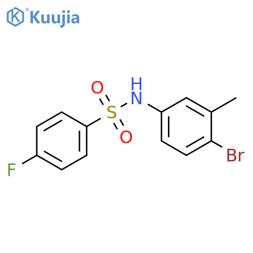 N-(4-bromo-3-methylphenyl)-4-fluorobenzenesulfonamide structure