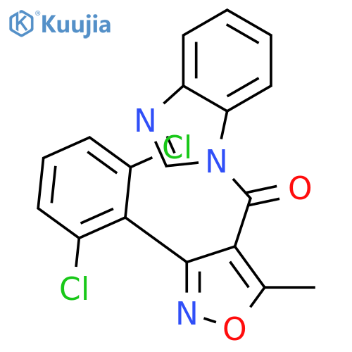<br>1H-benzimidazol-1-yl[3-(2,6-dichlorophenyl)-5-methyl-1,2-oxazol-4-yl]methan one structure