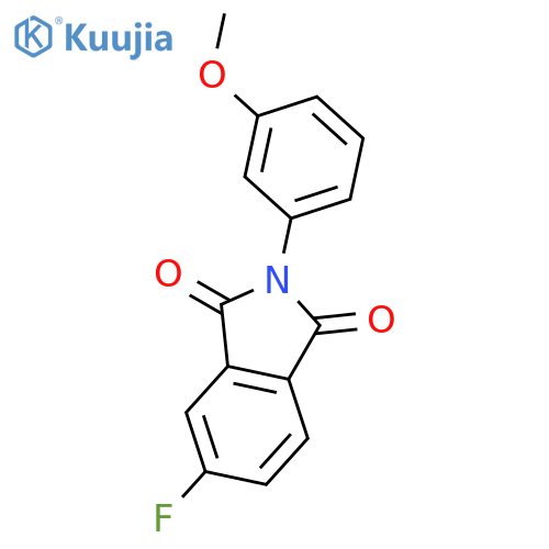 1H-Isoindole-1,3(2H)-dione, 5-fluoro-2-(3-methoxyphenyl)- structure