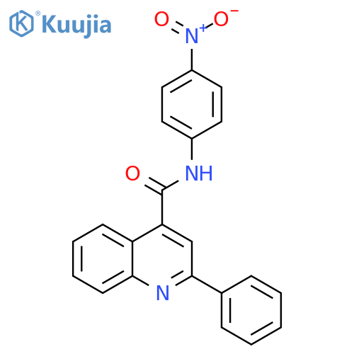 N-(4-nitrophenyl)-2-phenyl-4-quinolinecarboxamide structure