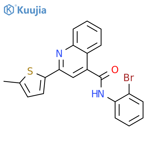 <br>2-(5-Methyl-thiophen-2-yl)-quinoline-4-carboxylic acid (2-bromo-phenyl)-ami de structure
