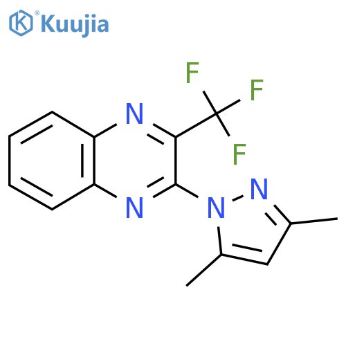 2-(3,5-Dimethyl-1H-pyrazol-1-yl)-3-(trifluoromethyl)quinoxaline structure