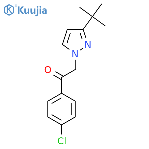 2-[3-(tert-butyl)-1H-pyrazol-1-yl]-1-(4-chlorophenyl)-1-ethanone structure