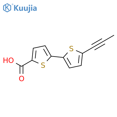 [2,2'-Bithiophene]-5-carboxylicacid, 5'-(1-propyn-1-yl)- structure