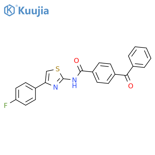 4-benzoyl-N-4-(4-fluorophenyl)-1,3-thiazol-2-ylbenzamide structure