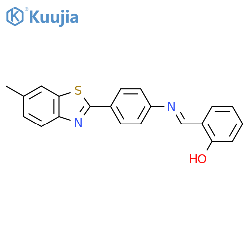 2-(1E)-{4-(6-methyl-1,3-benzothiazol-2-yl)phenylimino}methylphenol structure