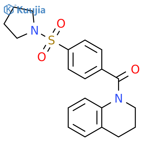 1-4-(pyrrolidine-1-sulfonyl)benzoyl-1,2,3,4-tetrahydroquinoline structure