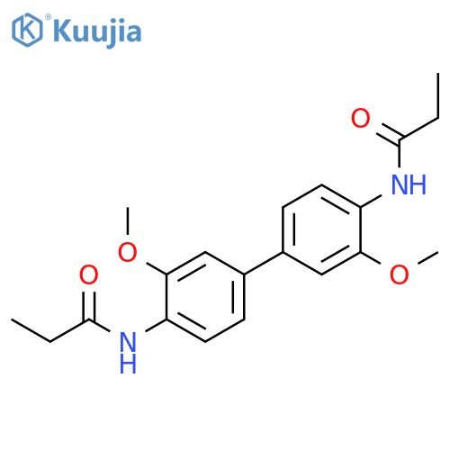 N-{3,3'-dimethoxy-4'-propanamido-1,1'-biphenyl-4-yl}propanamide structure