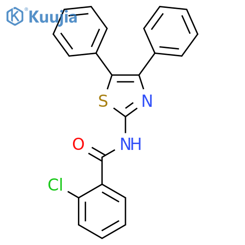 2-chloro-N-(4,5-diphenyl-1,3-thiazol-2-yl)benzamide structure