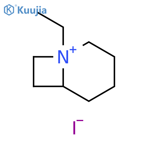 1-Azoniabicyclo[4.2.0]octane, 1-ethyl-, iodide structure
