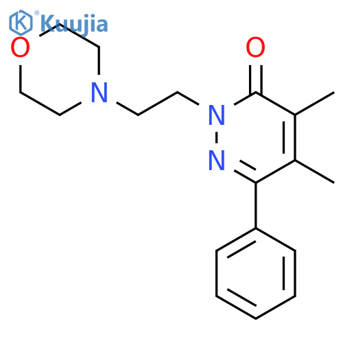 3(2H)-Pyridazinone,4,5-dimethyl-2-[2-(4-morpholinyl)ethyl]-6-phenyl- structure