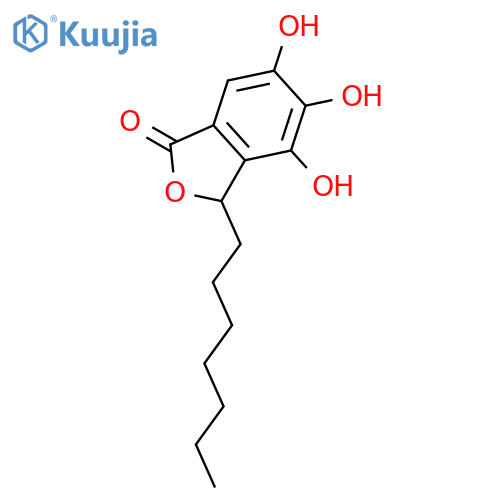 1(3H)-Isobenzofuranone, 3-heptyl-4,5,6-trihydroxy- structure