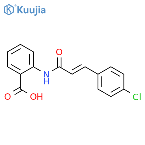 2-3-(4-chlorophenyl)prop-2-enamidobenzoic acid structure