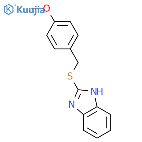 2-{(4-methoxyphenyl)methylsulfanyl}-1H-1,3-benzodiazole structure