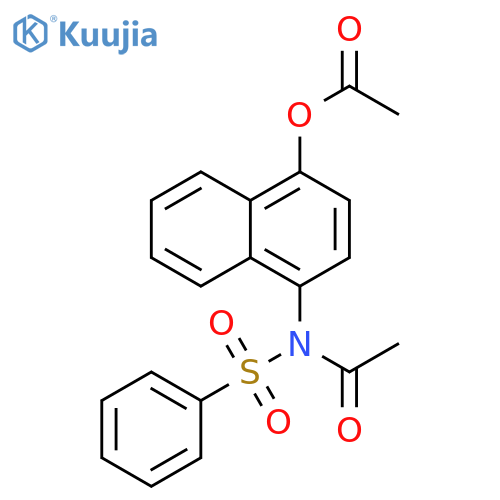 4-N-(benzenesulfonyl)acetamidonaphthalen-1-yl acetate structure