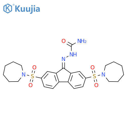 {2,7-bis(azepane-1-sulfonyl)-9H-fluoren-9-ylideneamino}urea structure