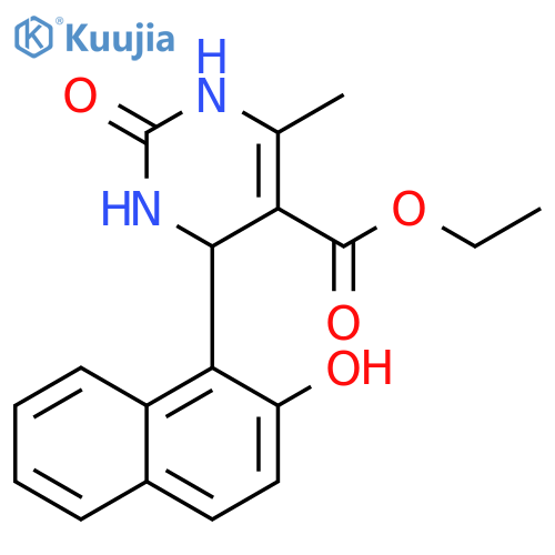 ethyl 4-(2-hydroxynaphthalen-1-yl)-6-methyl-2-oxo-1,2,3,4-tetrahydropyrimidine-5-carboxylate structure