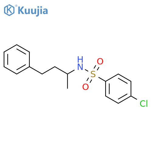 4-chloro-N-(1-methyl-3-phenylpropyl)benzenesulfonamide structure