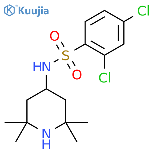 2,4-dichloro-N-(2,2,6,6-tetramethylpiperidin-4-yl)benzene-1-sulfonamide structure