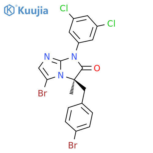 1H-Imidazo[1,2-a]imidazol-2(3H)-one,5-bromo-3-[(4-bromophenyl)methyl]-1-(3,5-dichlorophenyl)-3-methyl-,(3R)- structure