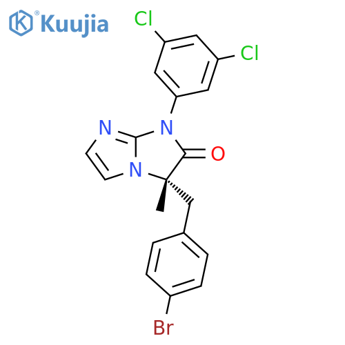 1H-Imidazo[1,2-a]imidazol-2(3H)-one,3-[(4-bromophenyl)methyl]-1-(3,5-dichlorophenyl)-3-methyl-, (3S)- structure