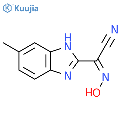 1H-Benzimidazole-2-acetonitrile,alpha-(hydroxyimino)-5-methyl-(9CI) structure