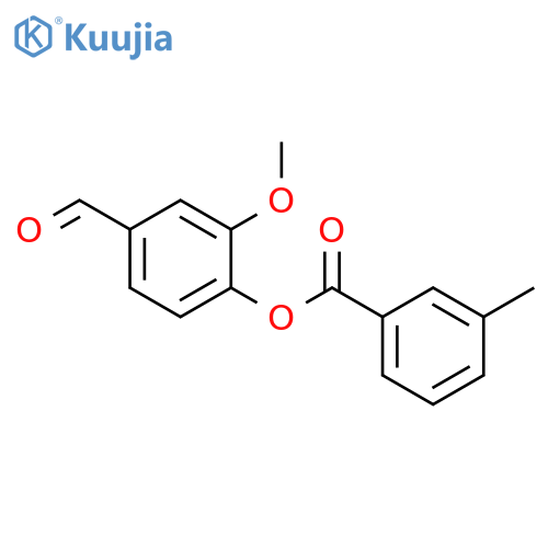 4-Formyl-2-methoxyphenyl 3-methylbenzoate structure