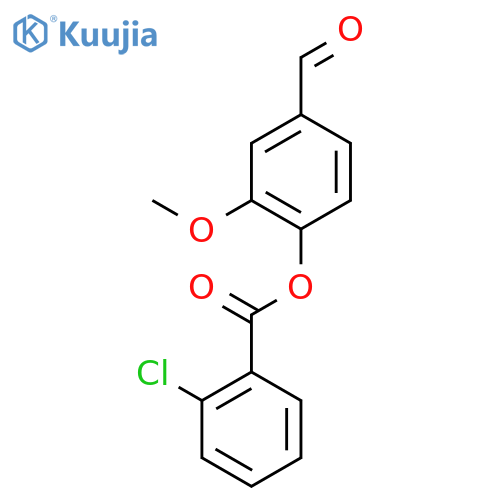 4-Formyl-2-methoxyphenyl 2-chlorobenzoate structure