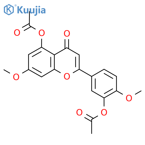 4H-1-Benzopyran-4-one, 5-(acetyloxy)-2-[3-(acetyloxy)-4-methoxyphenyl]-7-methoxy- structure