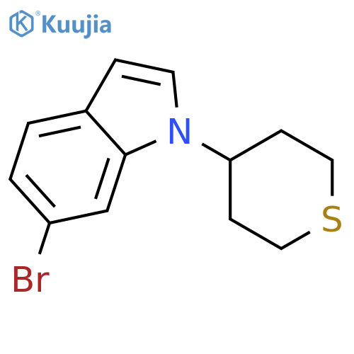 1H-Indole, 6-bromo-1-(tetrahydro-2H-thiopyran-4-yl)- structure