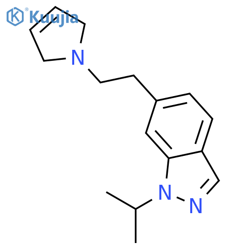 1H-Indazole, 6-[2-(2,5-dihydro-1H-pyrrol-1-yl)ethyl]-1-(1-methylethyl)- structure