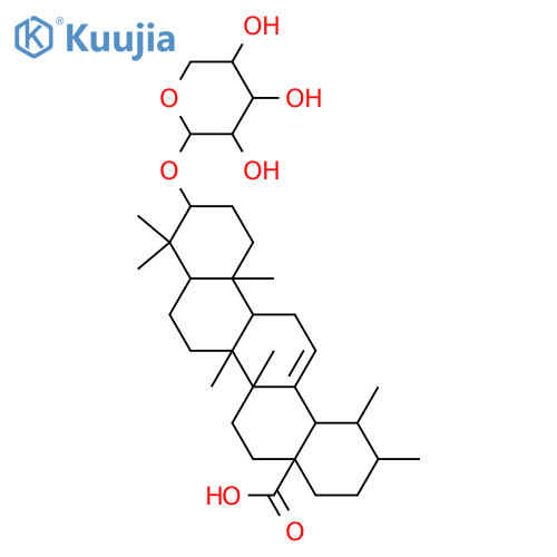 Urs-12-en-28-oic acid, 3-(β-L-arabinopyranosyloxy)-, (3β)- structure