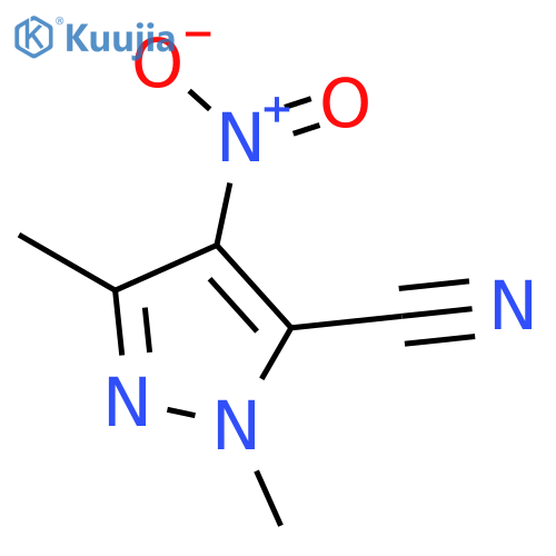 1H-Pyrazole-5-carbonitrile,1,3-dimethyl-4-nitro- structure