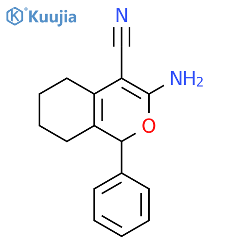1H-2-Benzopyran-4-carbonitrile, 3-amino-5,6,7,8-tetrahydro-1-phenyl- structure