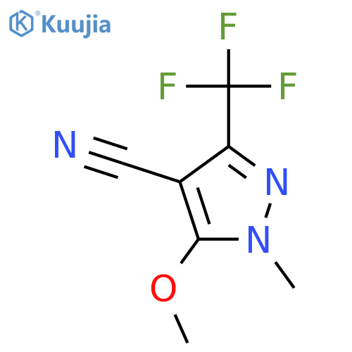 5-Methoxy-1-methyl-3-(trifluoromethyl)-1H-pyrazole-4-carbonitrile structure