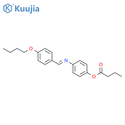 Butanoic acid, 4-[[(4-butoxyphenyl)methylene]amino]phenyl ester structure