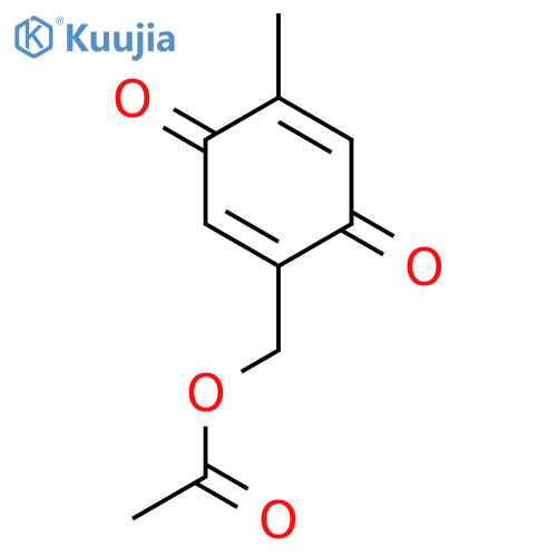 (4-methyl-3,6-dioxocyclohexa-1,4-dien-1-yl)methyl acetate structure