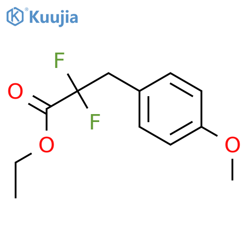 Ethyl 2,2-difluoro-3-(4-methoxyphenyl)propanoate structure